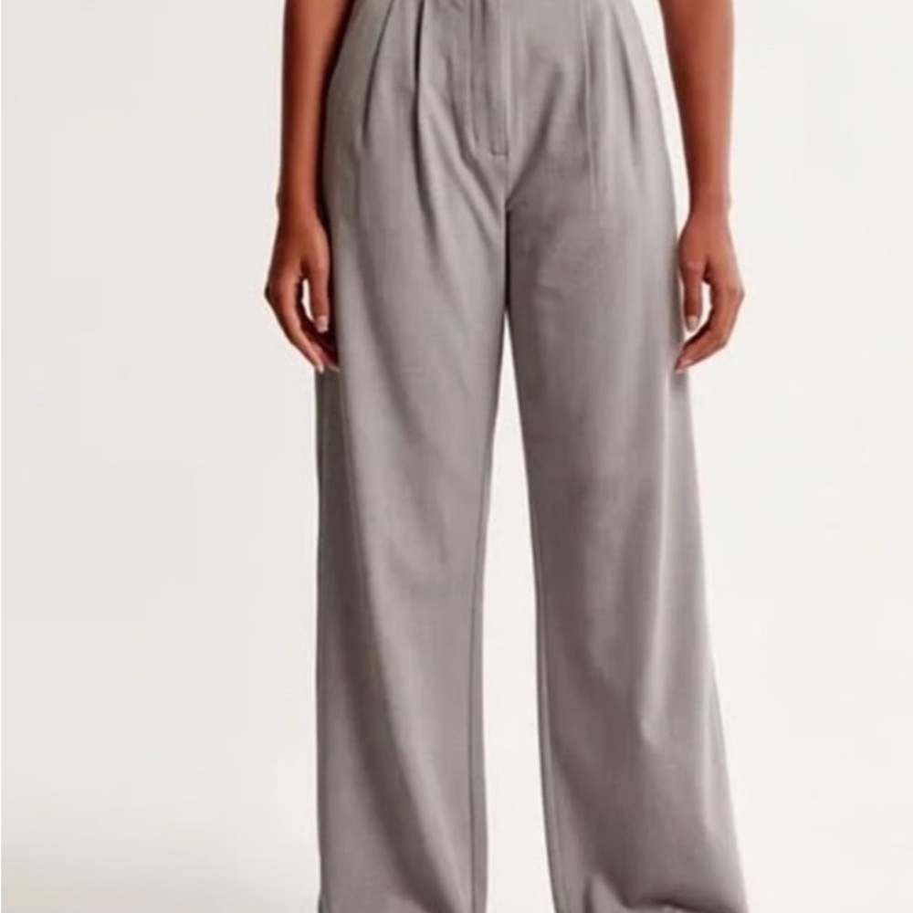 Abercrombie & Fitch Sloane Ultra High Gray Wide Leg Pants